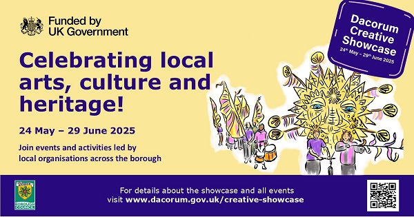 Dacorum Creative Showcase Promotional flyer for the Dacorum Creative Showcase