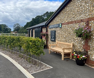 Exterior of Poppy Field Cemetery offices in Bunkers Lane, Hemel Hempstead