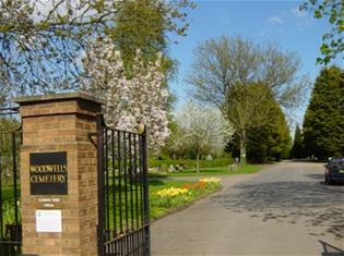 Woodwells Cemetery Image of the entrance to Woodwells Cemetery