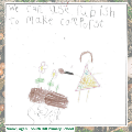 South Hill Primary School competition entry explaining how rubbish can make compost, by Vianvi age 5