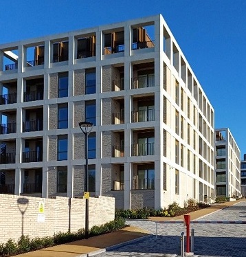 Mountbatten View Entrance to apartment blocks at the Mountbatten View development