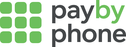 PayByPhone logo PayByPhone logo - our telephone payment provider for parking