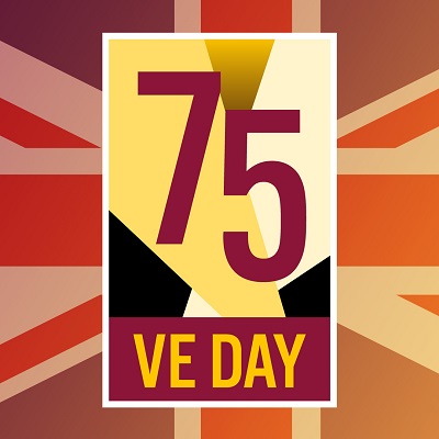 VEDAY75 75 years VE Day logo