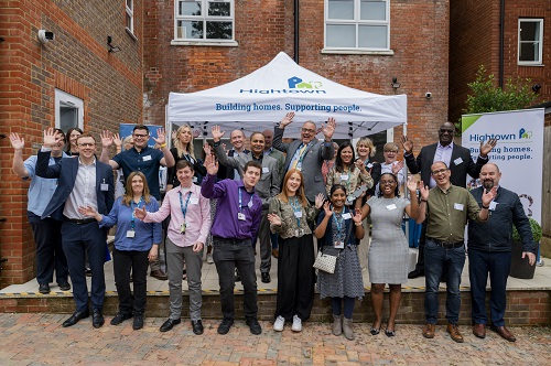 Staff standing outside homelessness project in Alexandra Road, Hemel Hempstead