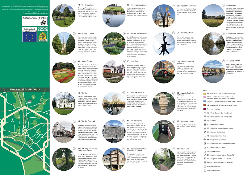 Hemel Green Walk map points of interest Hemel Green Walk map points of interest