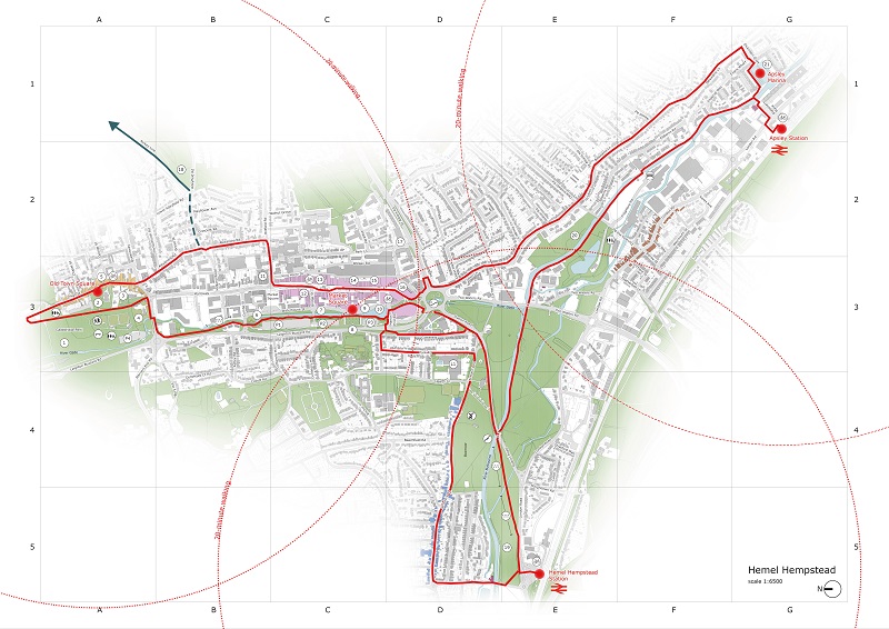 Hemel Green Walk map route Hemel Green Walk map route