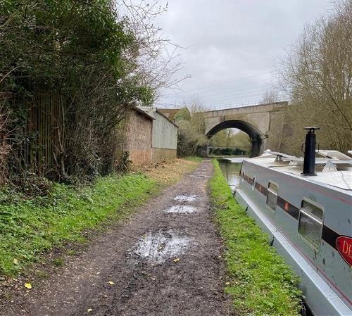 Canal towpath upgrade - before work began Canal towpath upgrade - before work began