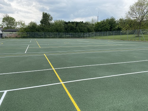 Cupid Green tennis courts after work Cupid Green tennis courts after work